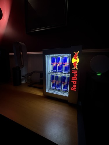 Red bull mini fridge baby - bull,